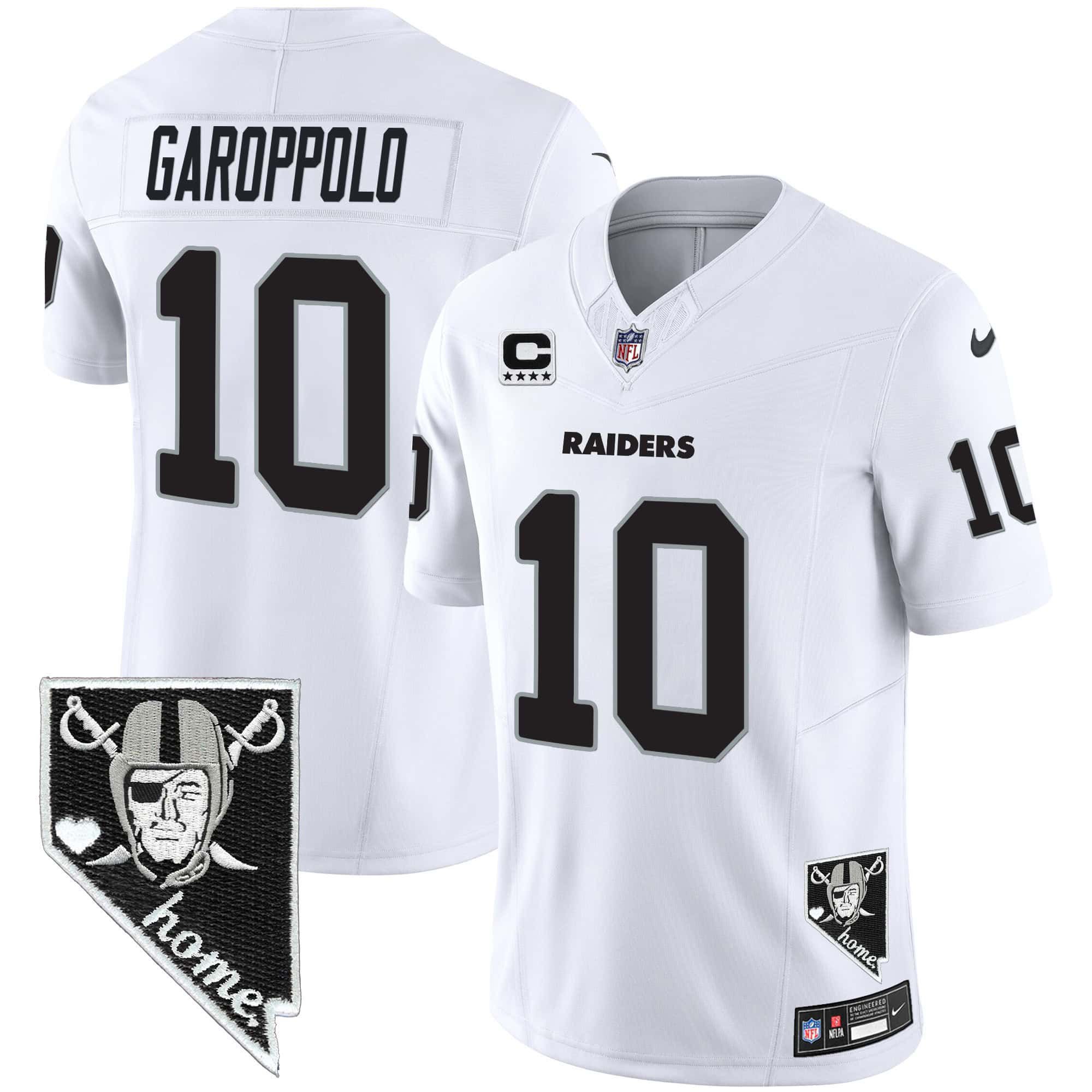 Men Oakland Raiders #10 Garoppo White 2024 Nike Nevada Home Patch Vapor NFL Jersey->indianapolis colts->NFL Jersey